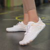 Indoor Fitness Silent Soft Sole Shoes Yoga Jump Rope Treadmill Sneakers White Gold