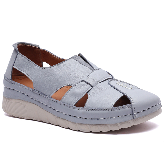 Flats Sandals Strap Cross Square Toe Ladies Shoes for Diabetic Shoes